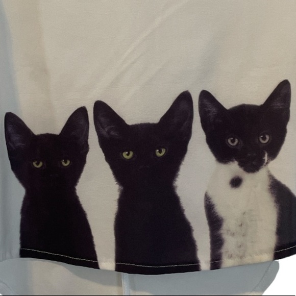Cat Lady SHEIN 3 Little Kittens HiLo Helm Long Sleeves Shirt. Size XS - Picture 2 of 8